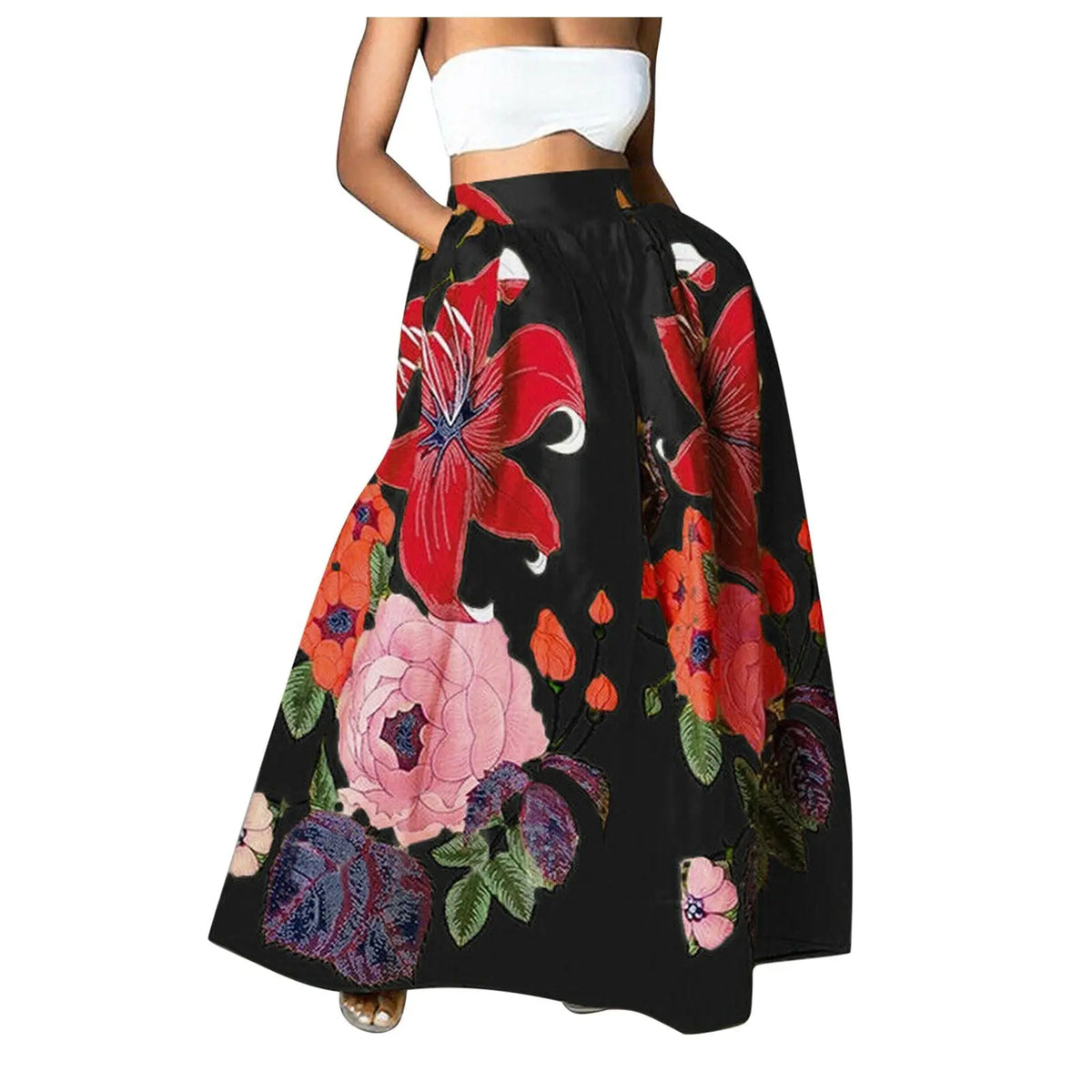 Artificial Fur Feather A Line Mini Skirt hercurva