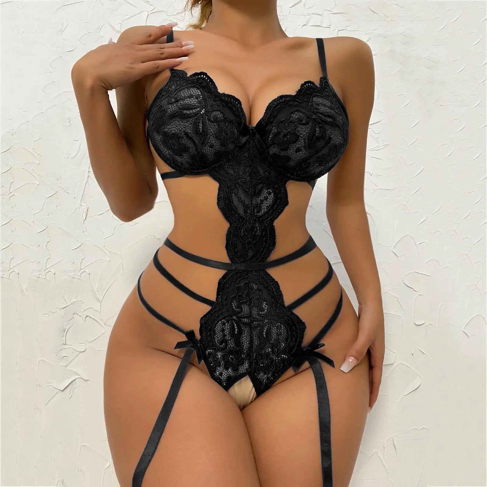 Lingerie Lace Transparent Bodysuit Pajamas hercurva