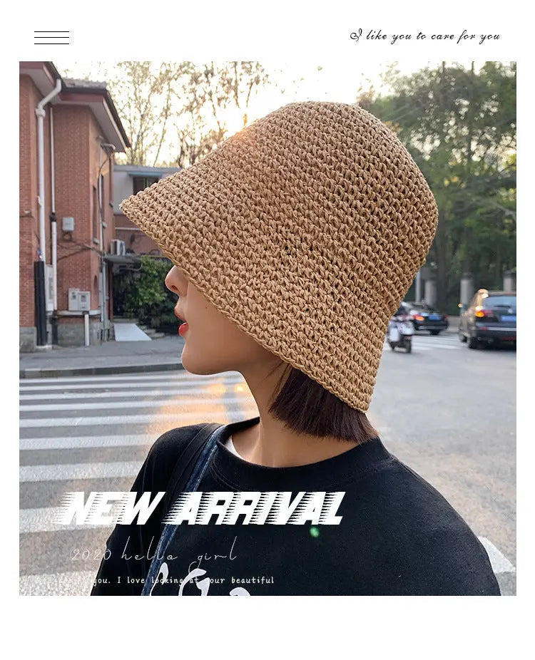 Women's Summer Thin Beach Sun-proof Straw Hat hercurva