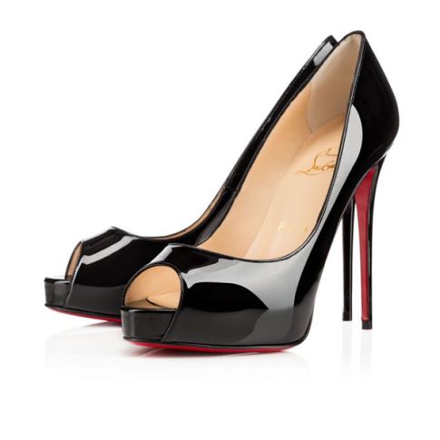 CL Very Prive 100 mm Pumps Black Red Patent Calf