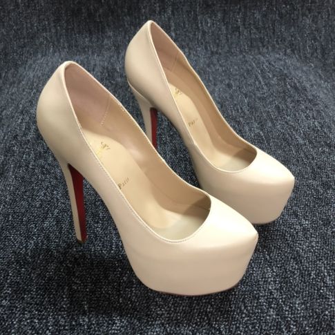 CL Daffodile Platform Pumps 160mm Nappa Leather Nude
