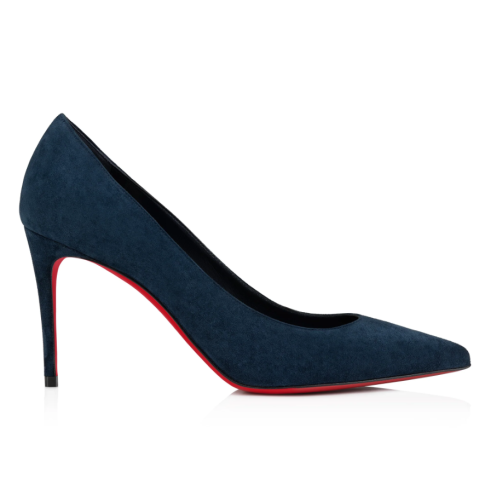 CL Kate Pumps 85mm Veau Velours Marine Blue