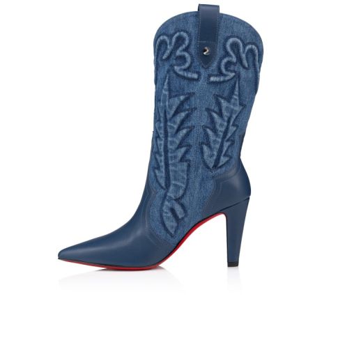 CL Santiabooty 85 Mm Low Boots Nappa Leather And Denim
