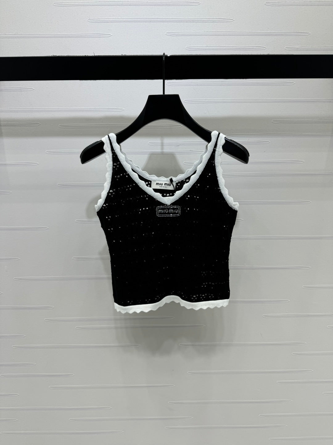 Miumiu 2026 Hollow-out Knitted Camisole Cotton 375026