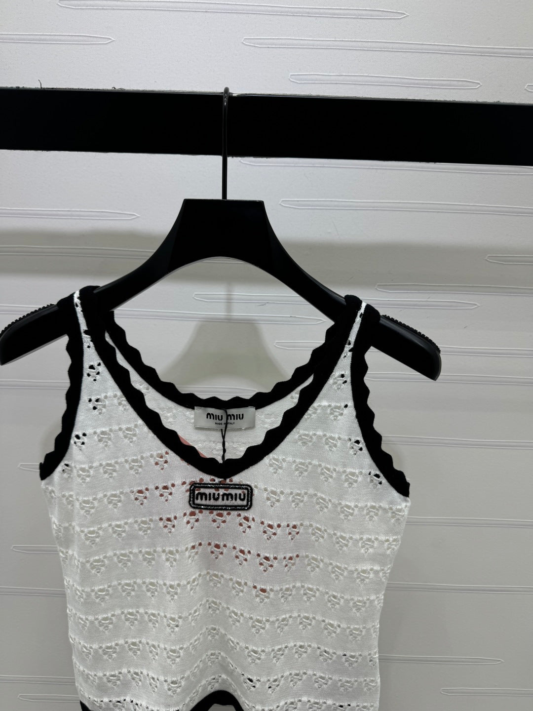 Miumiu 2026 Hollow-out Knit Camisole Wool 375025