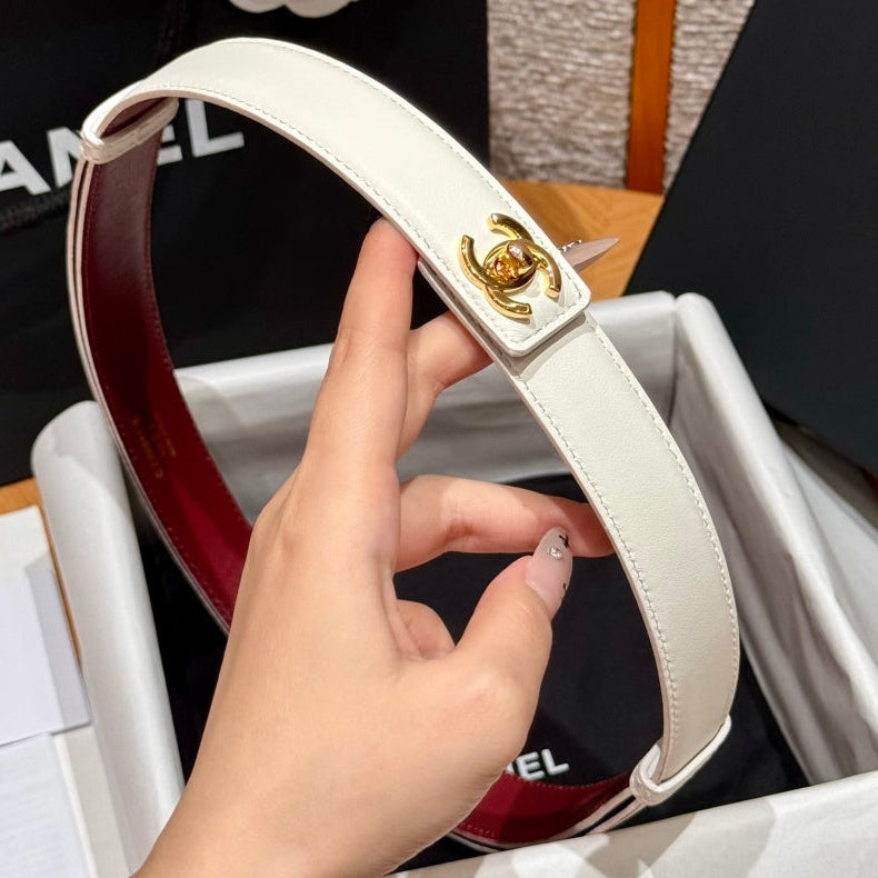 Chanel 2026 Double C Belt 25mm Leather 216979