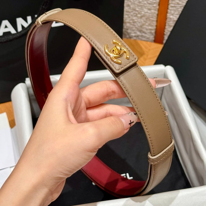 Chanel 2026 Double C Belt 25mm Leather 216979