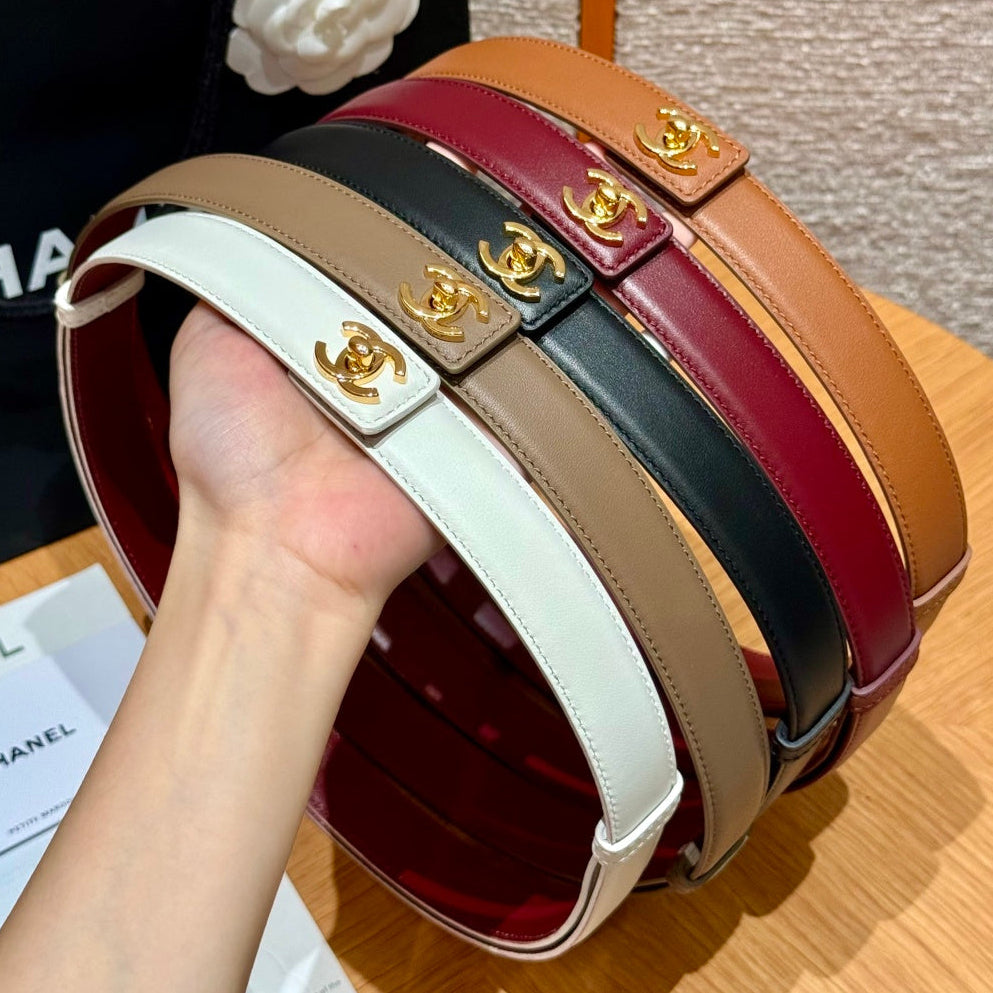 Chanel 2026 Double C Belt 25mm Leather 216979