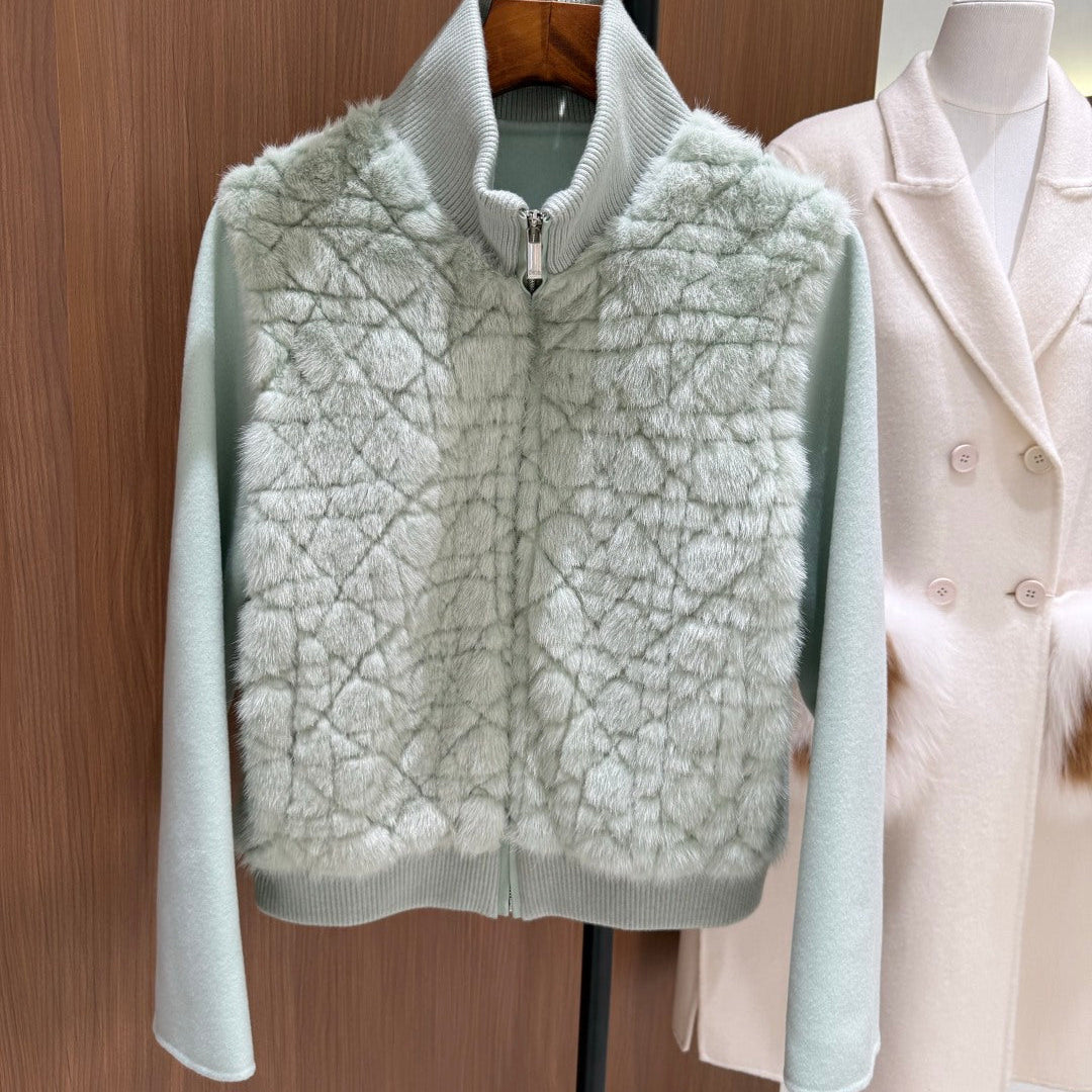 Dior 2026 Quilted Cropped Bomber Jacket Wool 444482
