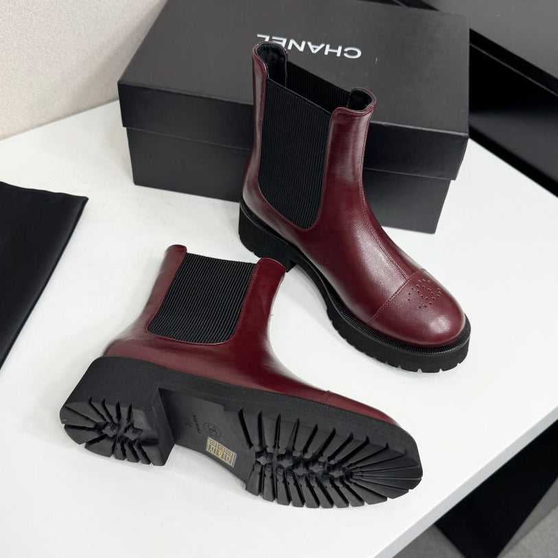 Chanel 2026 Chelsea Ankle Boots Leather Suede 193740
