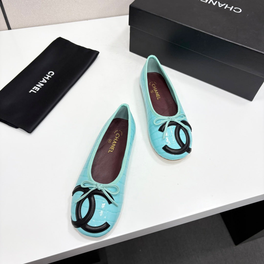 Chanel 2026 Crocodile-Embossed Ballet Flat Leather 193751