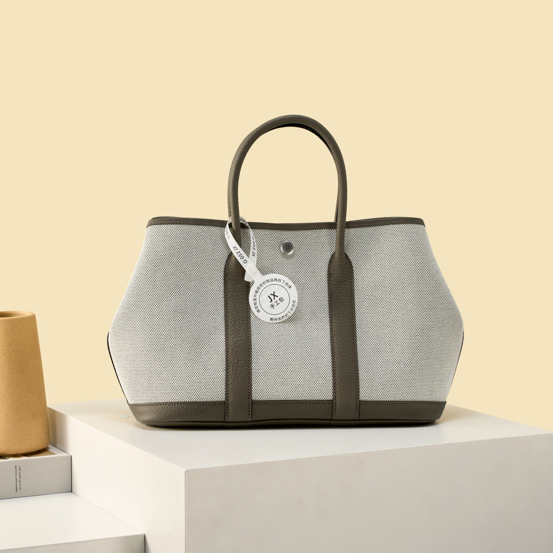 High-end Hermes 2026 Garden Party 30cm Bag Dutch Leather Canvas