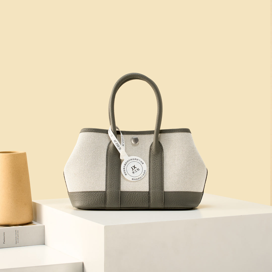 High-end Hermes 2026 Garden Party 23cm Bag Dutch Leather Canvas