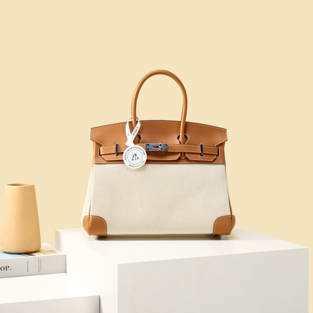 High-end Hermes 2026 Birkin 30cm Bag Canvas/Swift Leather