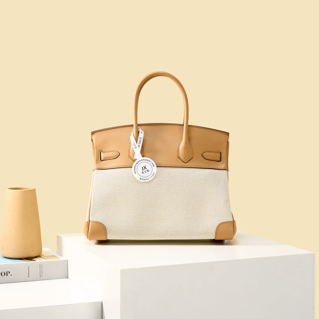 High-end Hermes 2026 Birkin 30cm Bag Canvas/Swift Leather