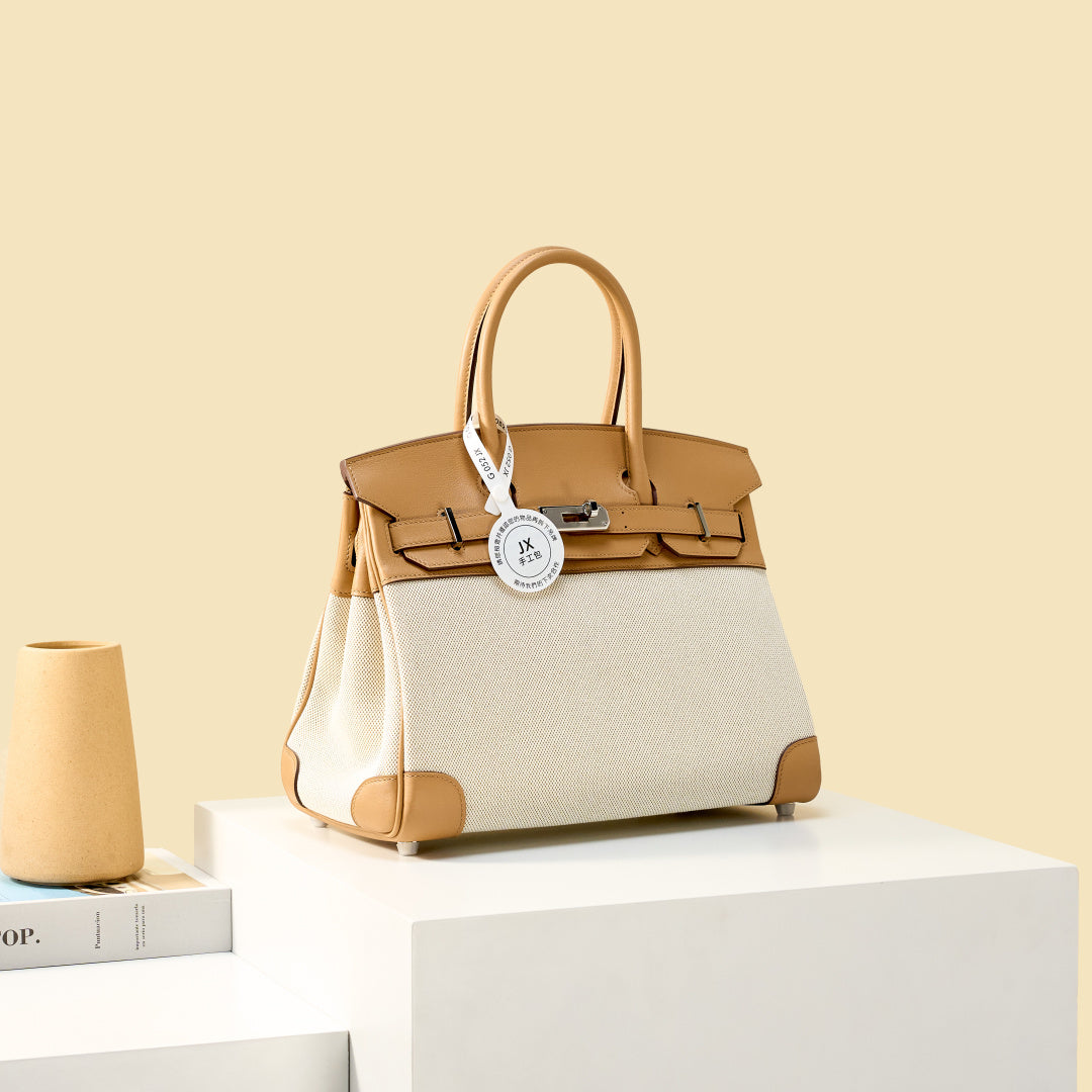 High-end Hermes 2026 Birkin 30cm Bag Canvas/Swift Leather