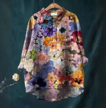 Summer New Loose Casual Single-breasted Women's Shirt Top hercurva
