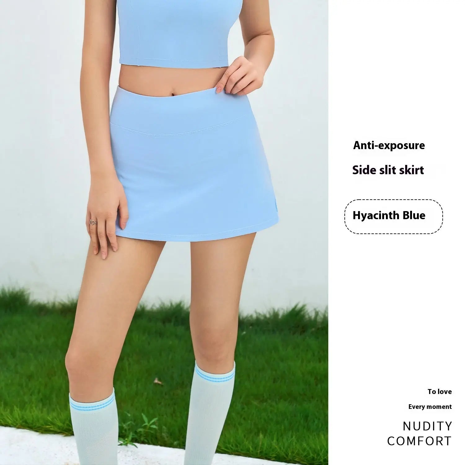 Anti-exposure Fake Two-piece Sports Mini Short Culottes hercurva