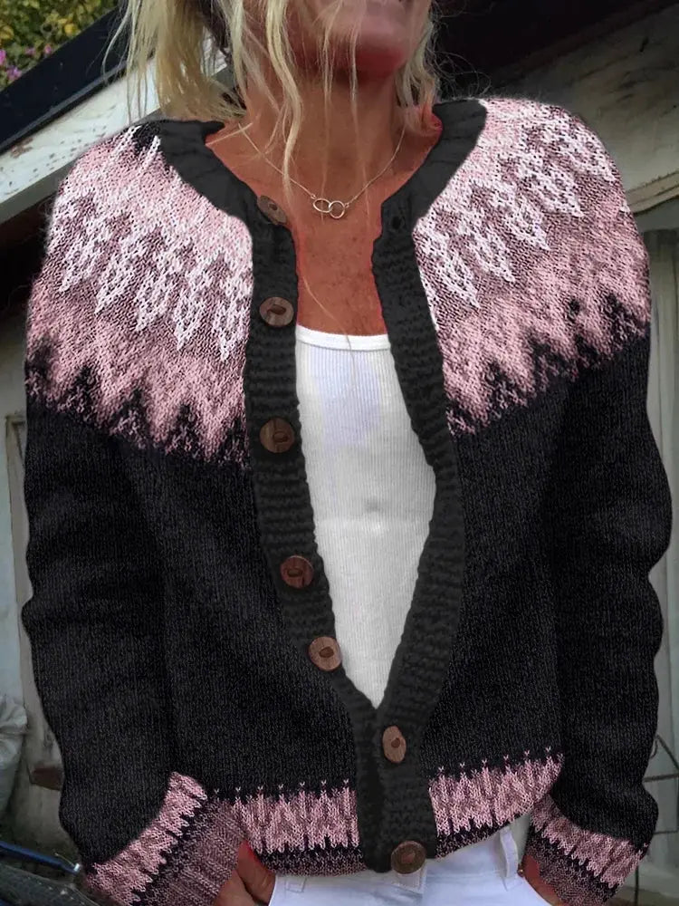 3D Digital Printing Cardigan Knitted Coat hercurva