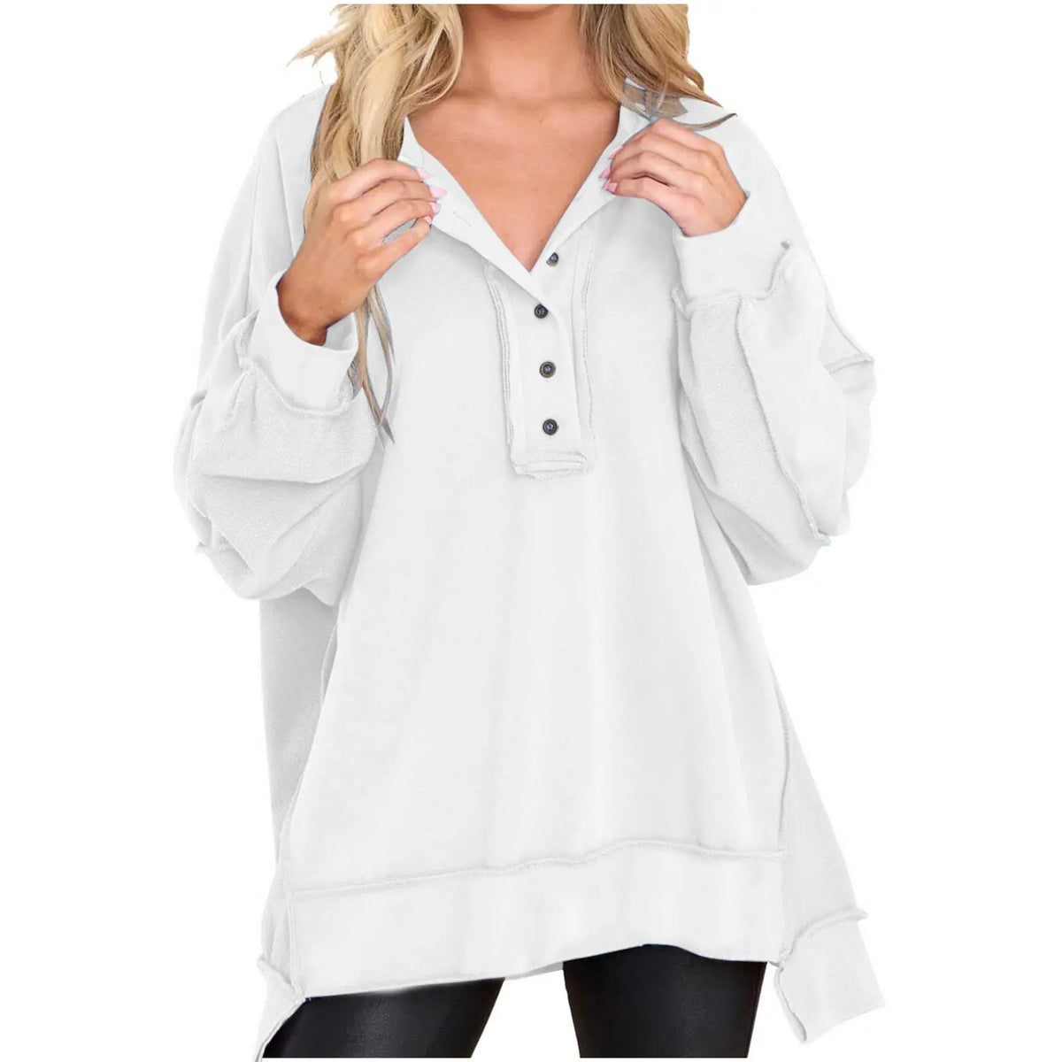 New Women's Round Neck Solid Color Top hercurva