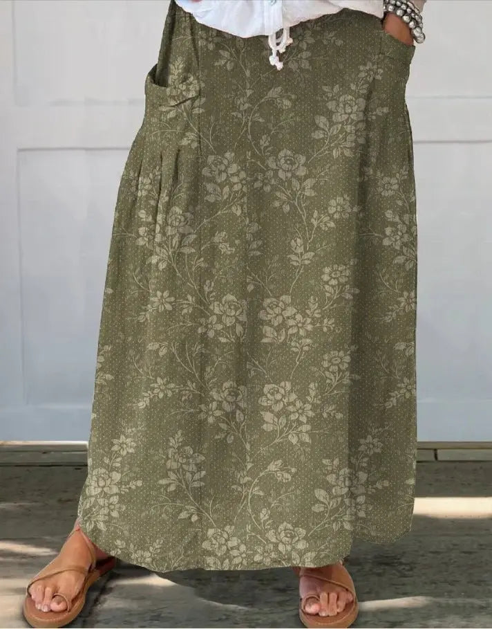 Women's Retro Element Printed Skirt hercurva