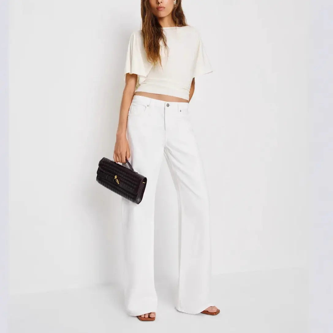 Casual Simple Solid Color Half Sleeves Back Bandage Top hercurva