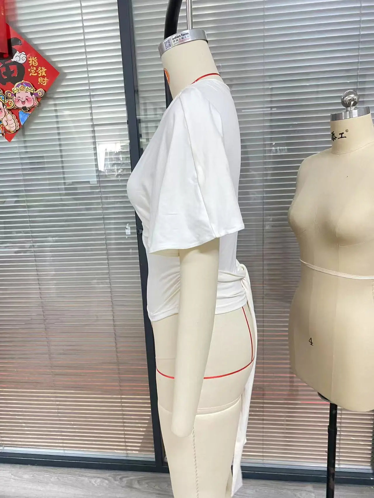 Casual Simple Solid Color Half Sleeves Back Bandage Top hercurva