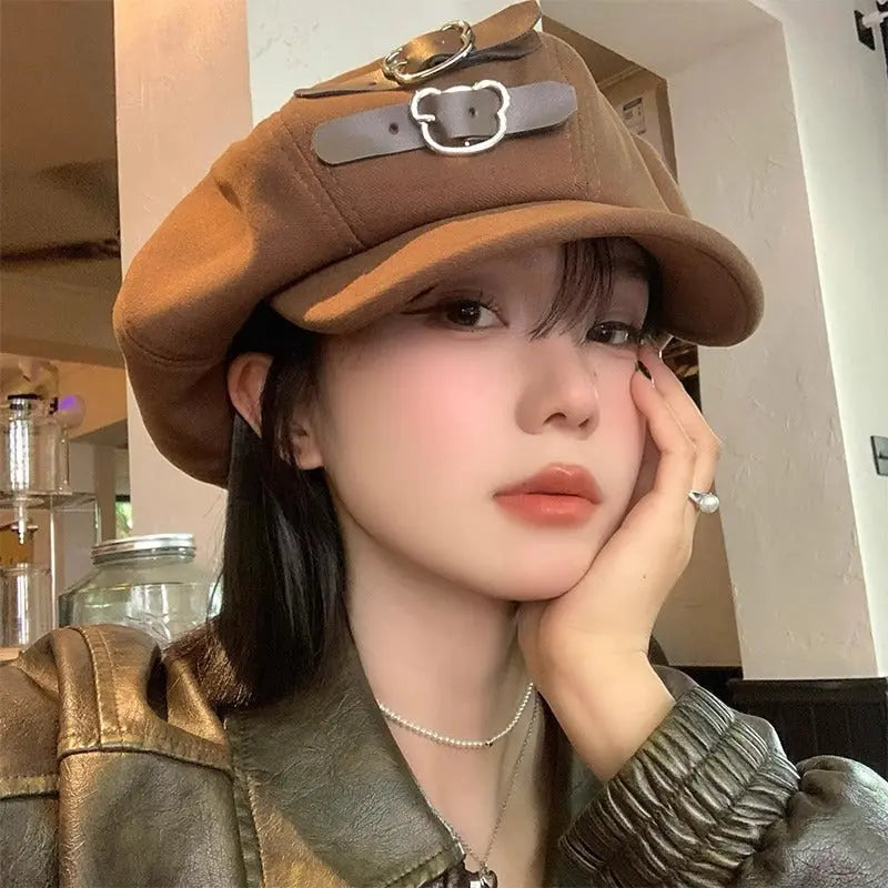 Cloud Hat For Women Autumn And Winter All-matching Small Face hercurva