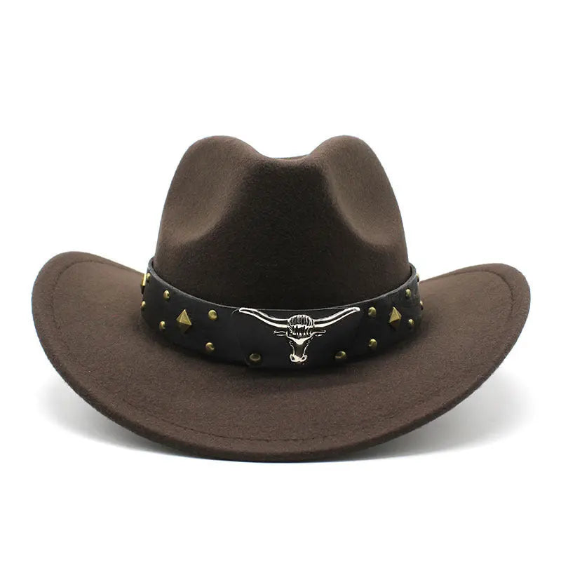 Polyester Retro Jazz Western Cowboy Hat hercurva