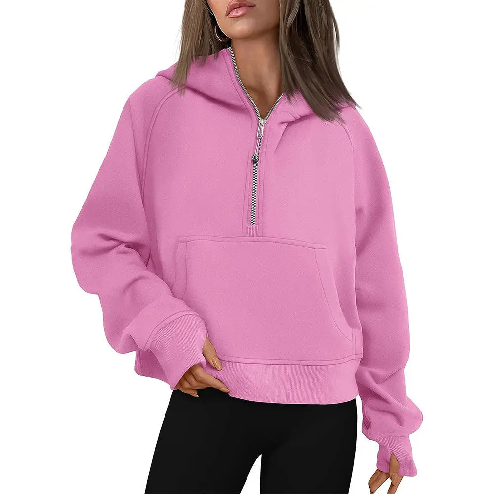 Fall Winter Hooded Zipper Thickening Sweater hercurva