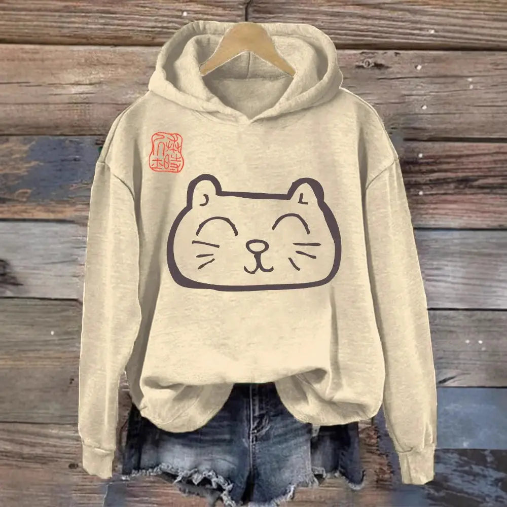 3D Digital-printed Sweatshirt For Women Loose-fitting Casual Pullover hercurva