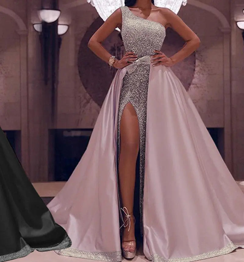 New One-Shoulder Mopping Evening Dress hercurva