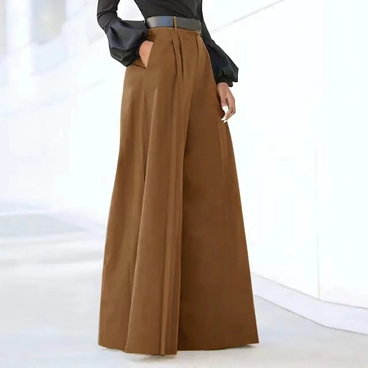 High Waist Wide Leg Trousers Bell-bottom Pants Fashion Elegant Party hercurva