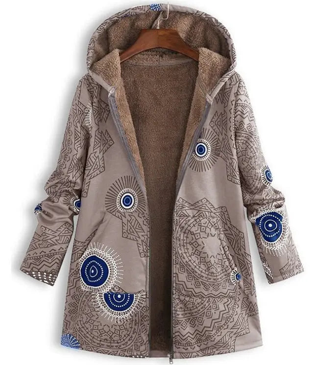 Cotton and linen hooded jacket hercurva