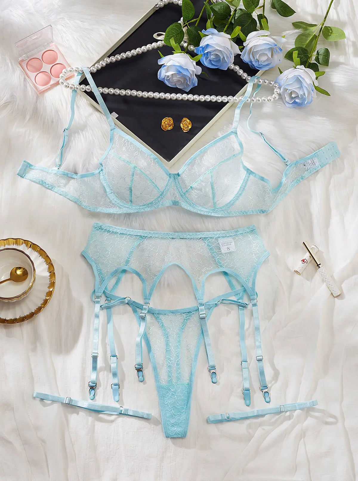 Mesh Thin Embroidery Underwear For Women hercurva