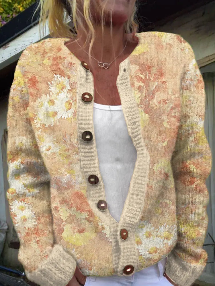 3D Digital Printing Cardigan Knitted Coat hercurva