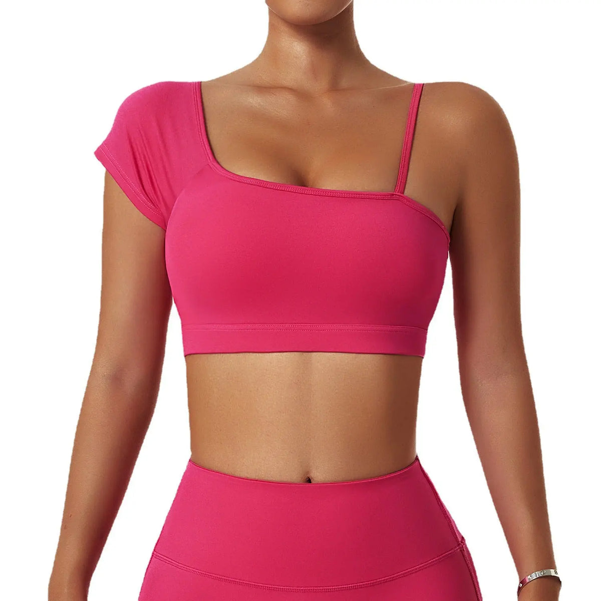 Yoga Suit Women's Running And Cycling Wear Off-shoulder Sports Bra Gym Training Tights hercurva