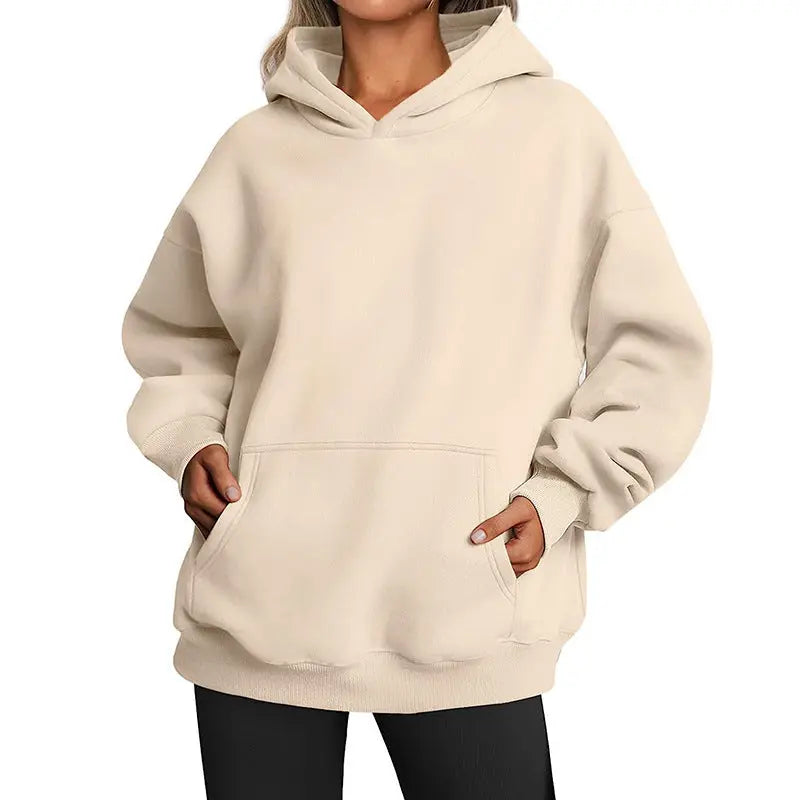 Women's Hoodies With Pockets Fashion Solid Sweatshirt Oversized Hooded Sweater Womens Clothing hercurva