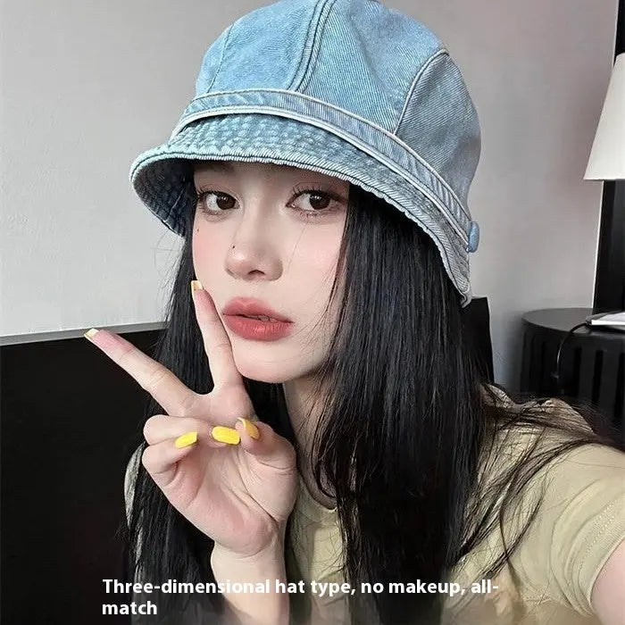 Jean Fisherman Hat Women's Short Brim Beret Bucket Hat hercurva