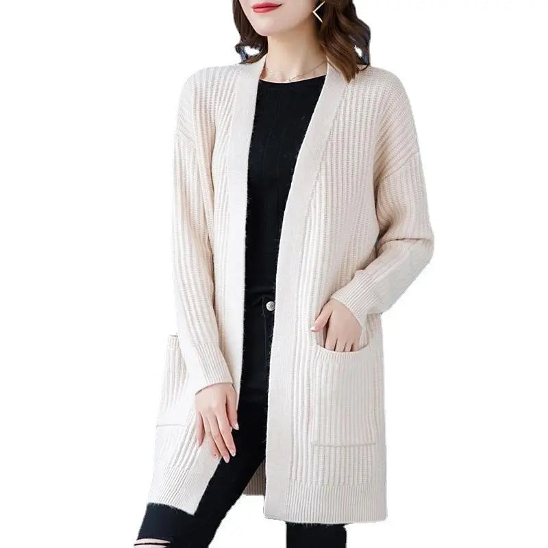 Loose Knitted Shawl Versatile Sweater Coat Women's hercurva