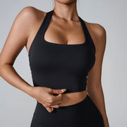 Halter Sports Push Up Bras Running Fitness hercurva