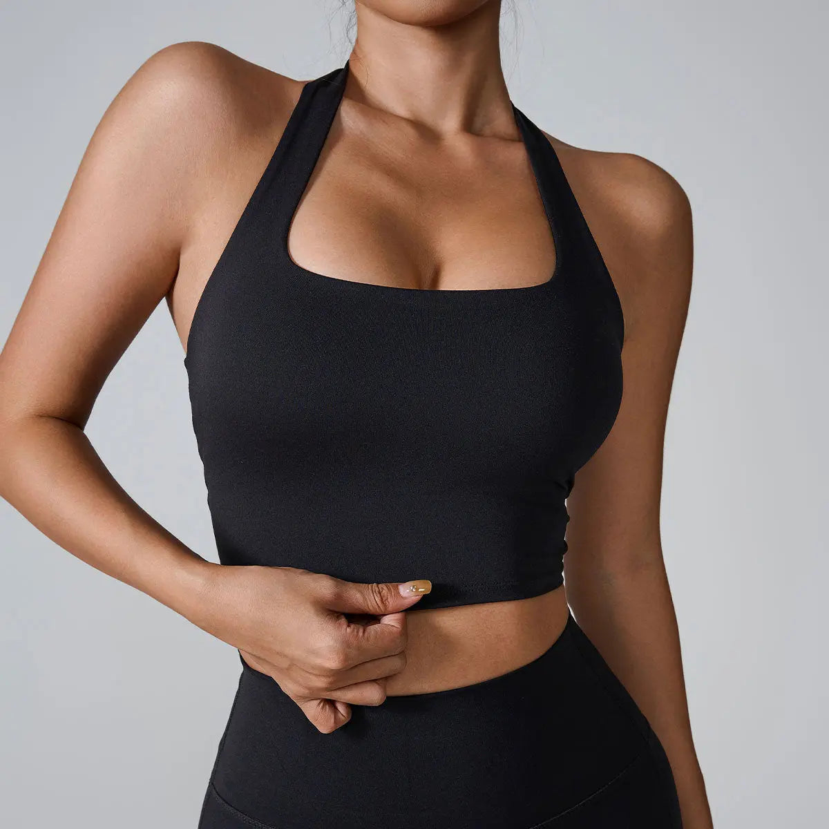 Halter Sports Push Up Bras Running Fitness hercurva