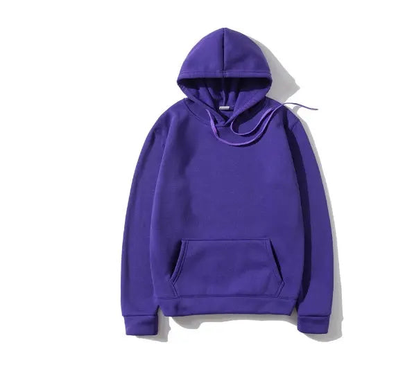 Cotton Fleece Solid Color Hoodie Sweatshirt hercurva