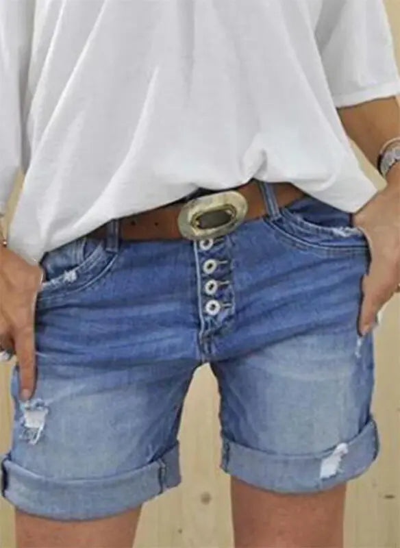 High-waisted Denim Shorts For Women hercurva