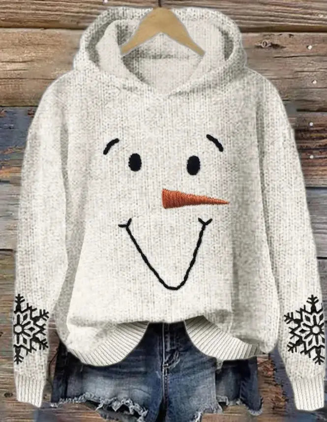 Autumn And Winter Ladies Funny Print Christmas Holiday Casual Sweatshirt hercurva