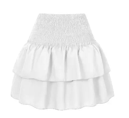 Women's Pleated Ruffles Printed Dress Fashion Floral Bohemian Short Skirt hercurva