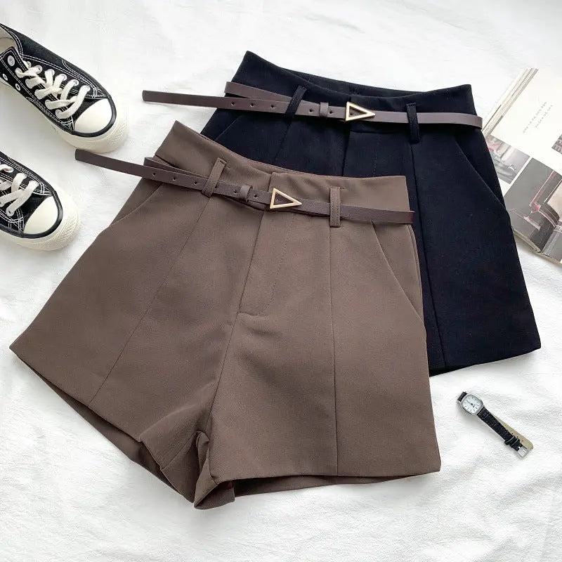 Fashion Versatile High Waist Slim Suit Shorts hercurva