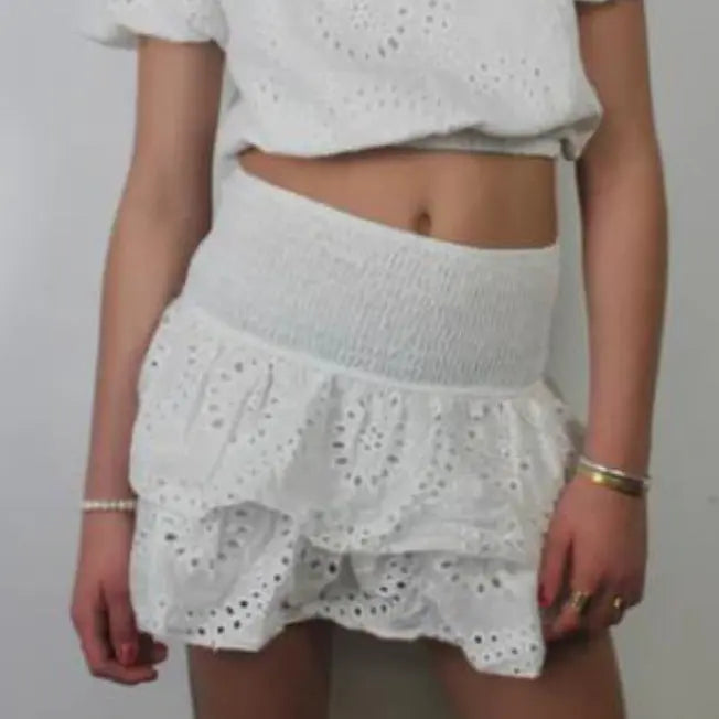 Women's Skirt Pleated Ruffle Print hercurva
