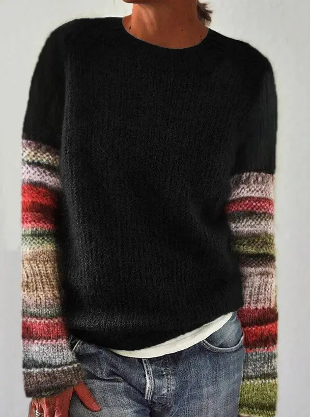 Thick Needle Digital Printing 3D Round Neck Sweater hercurva