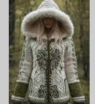 Women's Skin-friendly, Anti-pilling Knitted Cardigan With A Round Neckline, Loose Fit, And Long Length hercurva